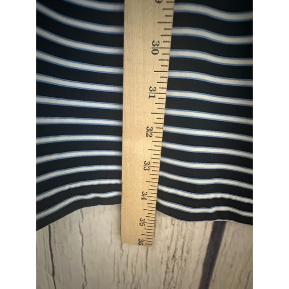 Masters Performance Polo Golf Shirt Mens XXL Black Striped - Missing Button - Picture 5 of 8